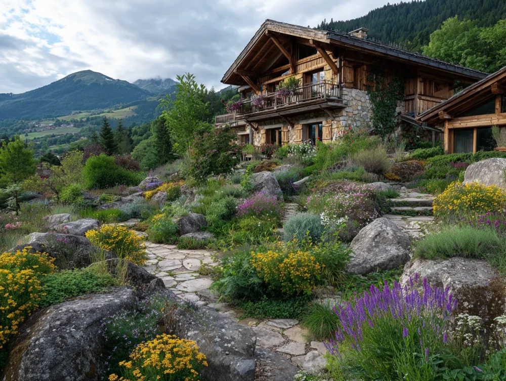 Paysagiste Annecy jardin vue montagne