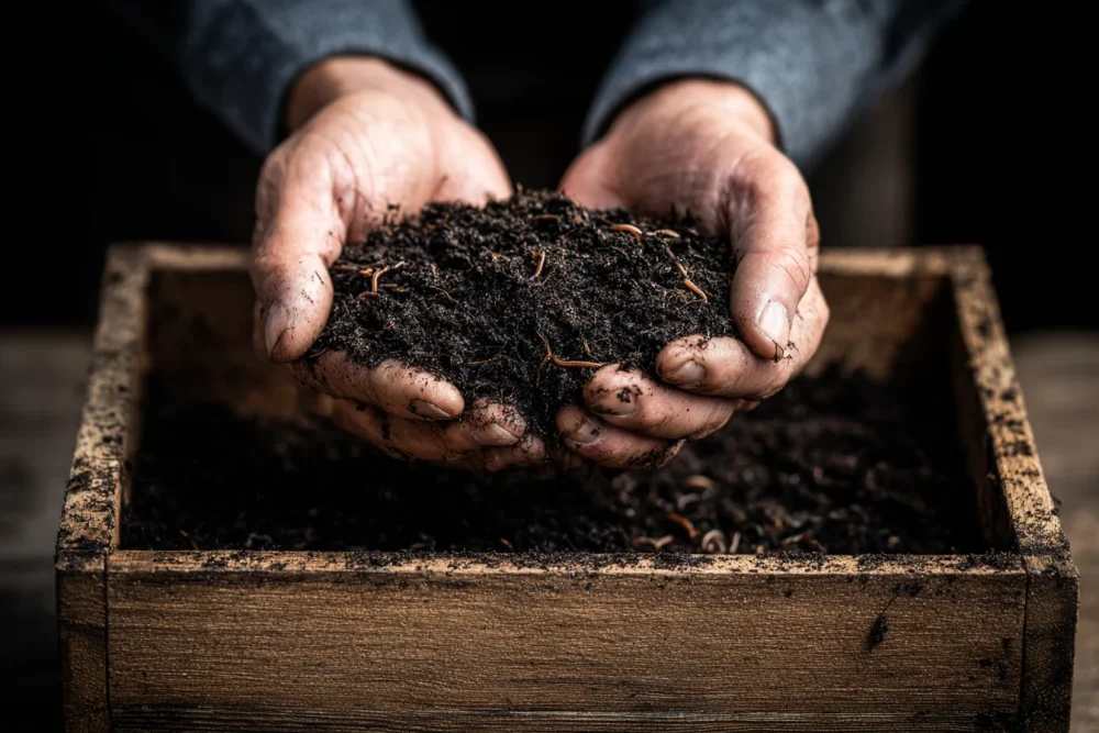 Compost naturel sol fertile jardinage biologique