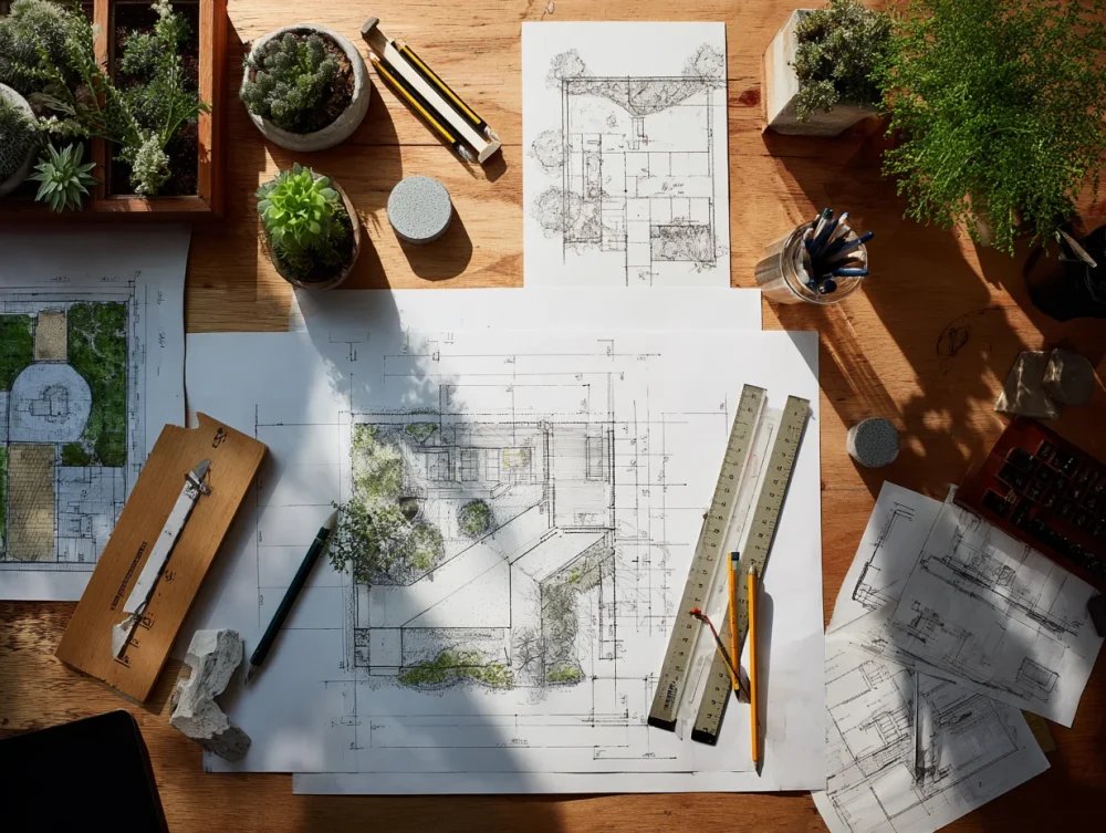 Conception plan de jardin bureau études paysagiste