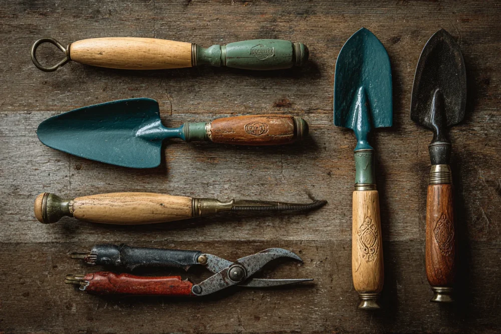 Outils jardinage bois entretien jardin