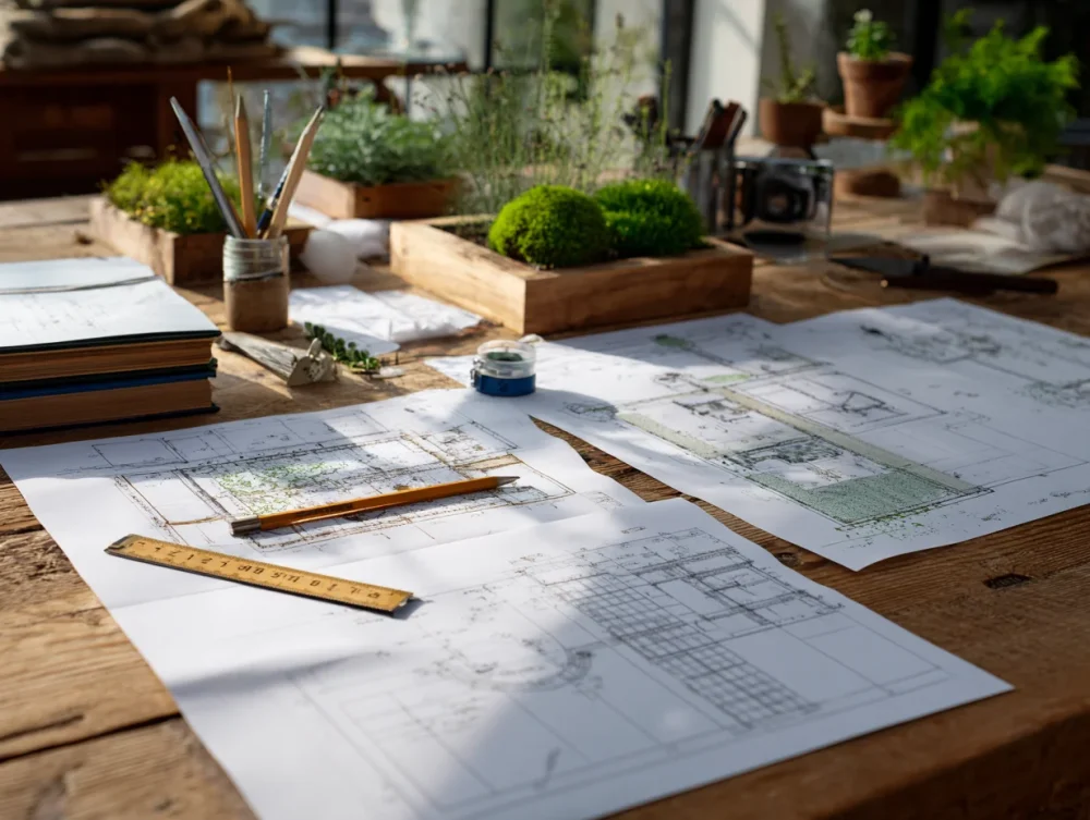 Planification projet jardin plans paysagiste