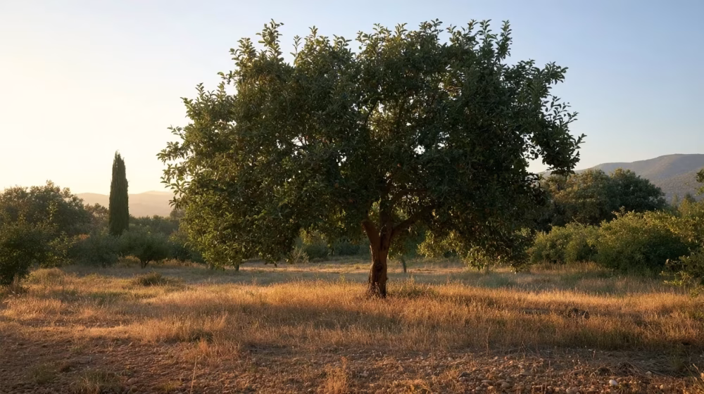 Pommier cultivé dans un verger familial sous le soleil de Provence