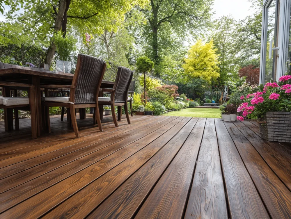 Terrasse après rénovation résultat bois composite